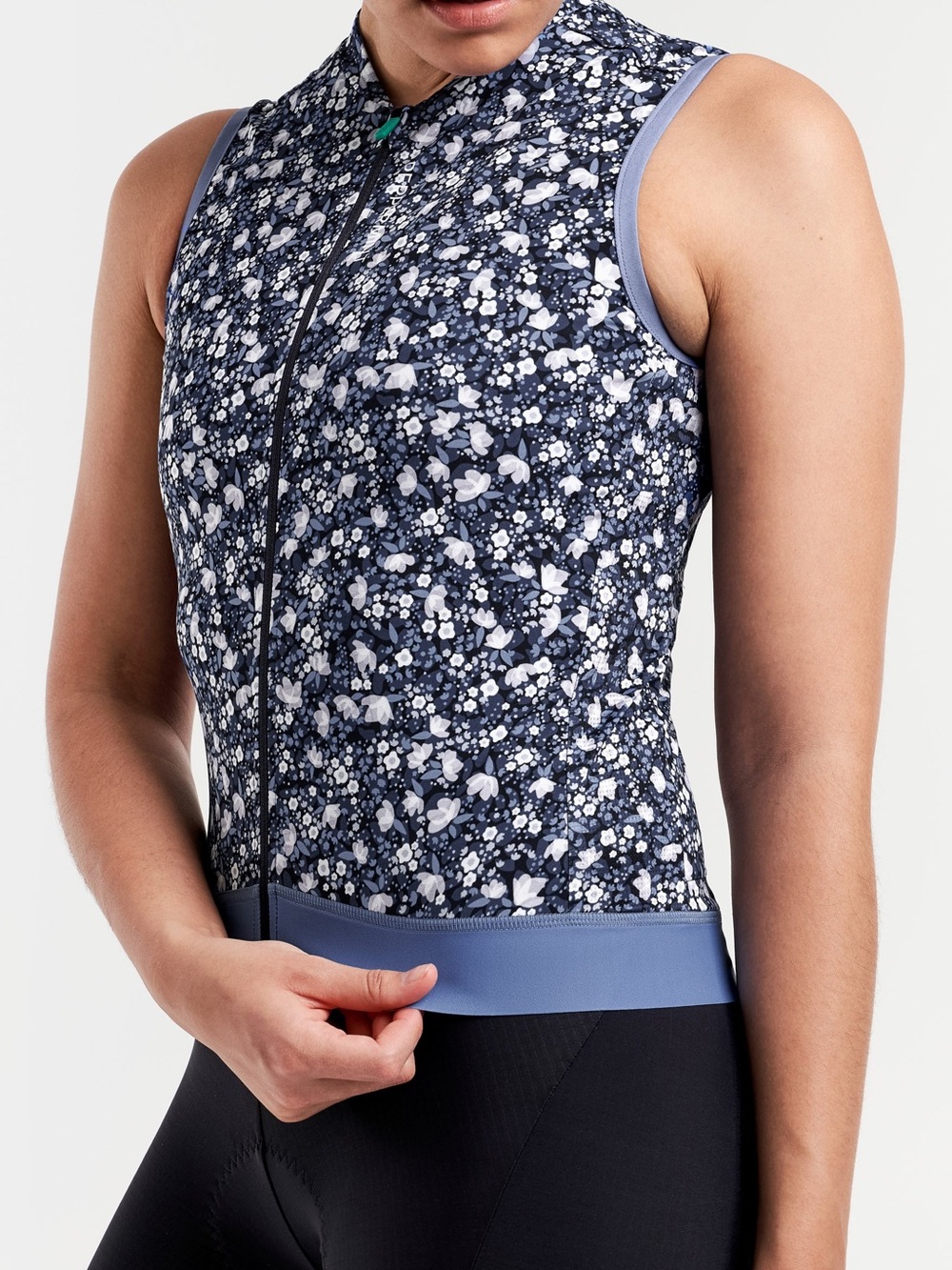 peppermint cycling Signature Sleeveless Jersey - Women’s ditsy twilight 
